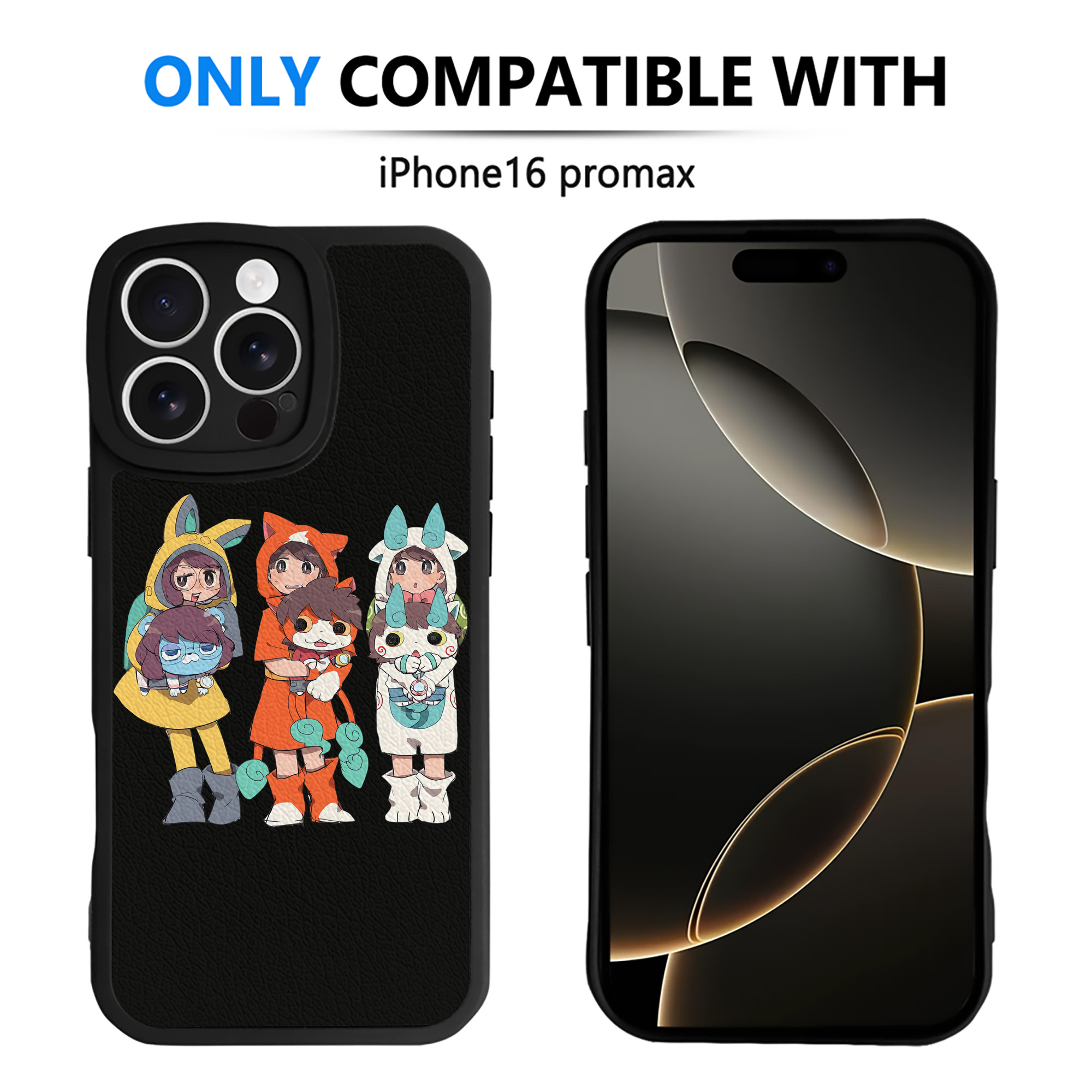 （画像用） 妖怪ウォッチ Yo-kai Watch 【iPhone 16シリーズ対応】シリコンスマホケース（レザー調） 材質：シリコン
